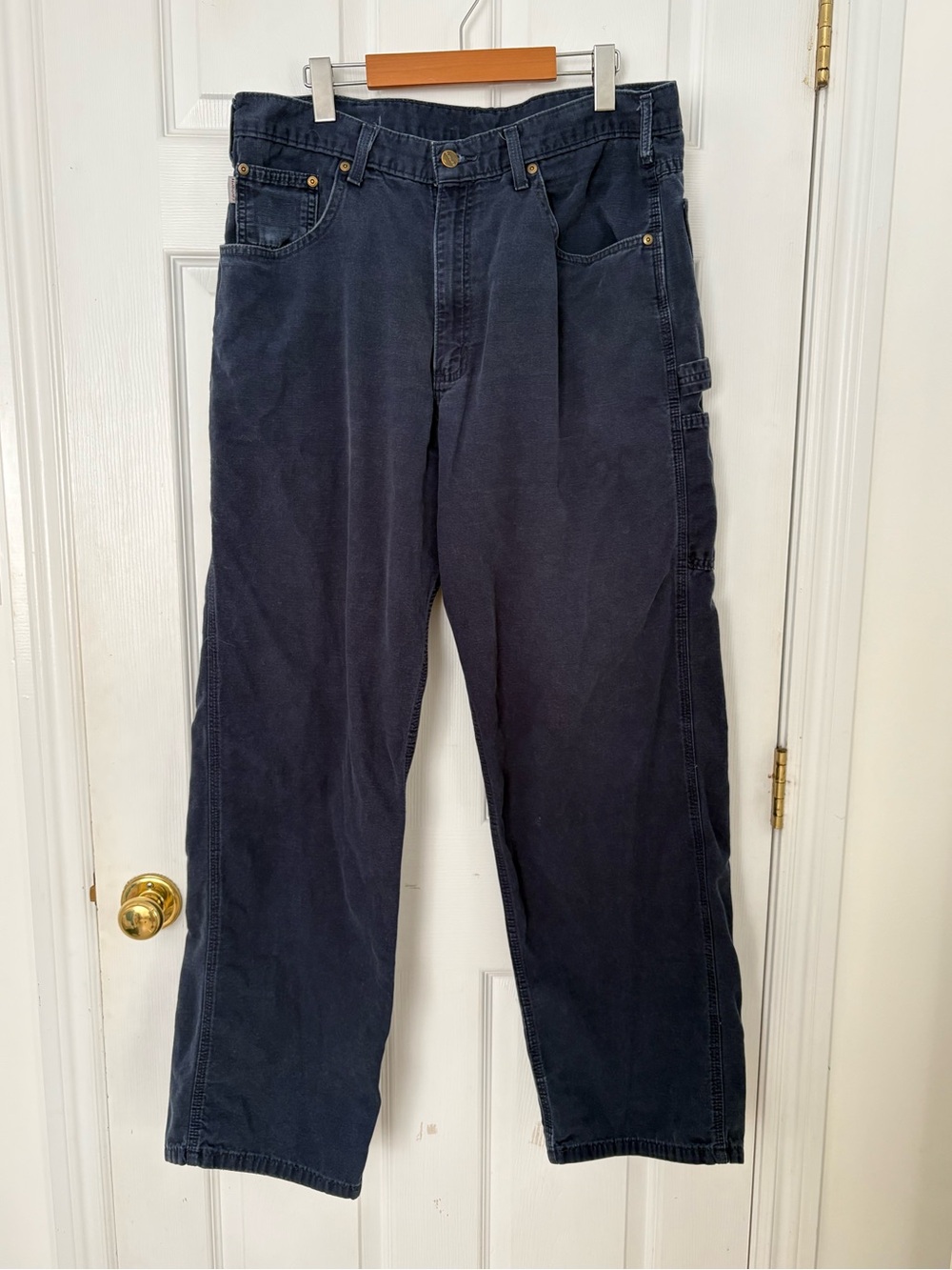 Carhartt B159 Loose Original Fit Carpenter Pants Navy 38x34 Workwear